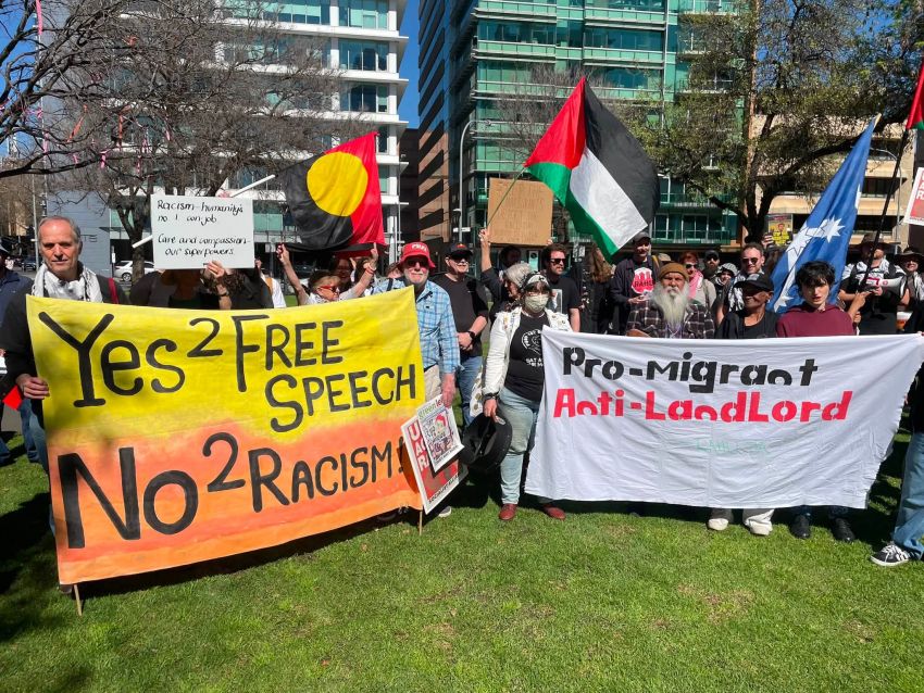 adelaide anti racist rally