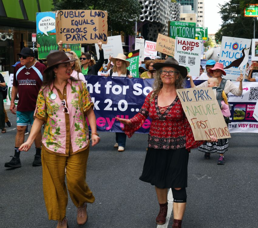 Marching to save Barrambin/Victoria Park, August 23