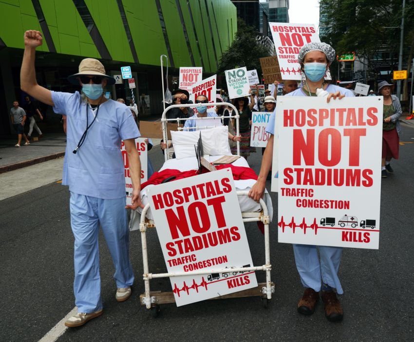 Hospitals not stadiums