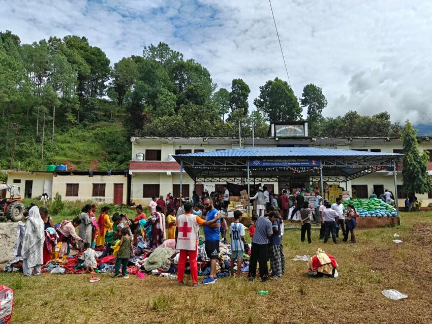 Relief mission in Bidur, Nuwakot district 