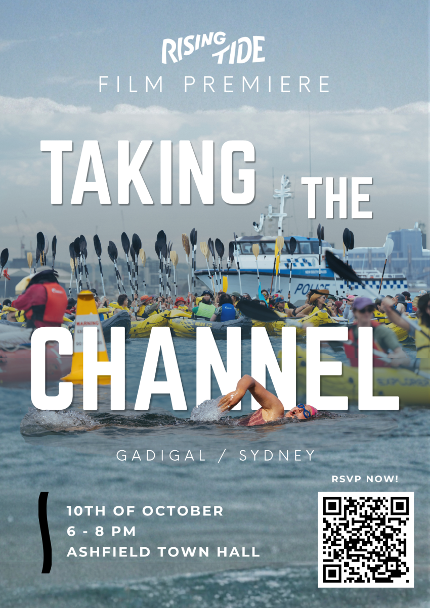 Artwork and image for event "Film screening: Taking The Channel – Sydney" 6pm-8pm 10/01/2026 Ashfield Town Hall 260 Liverpool rd Ashfield, NSW 2131