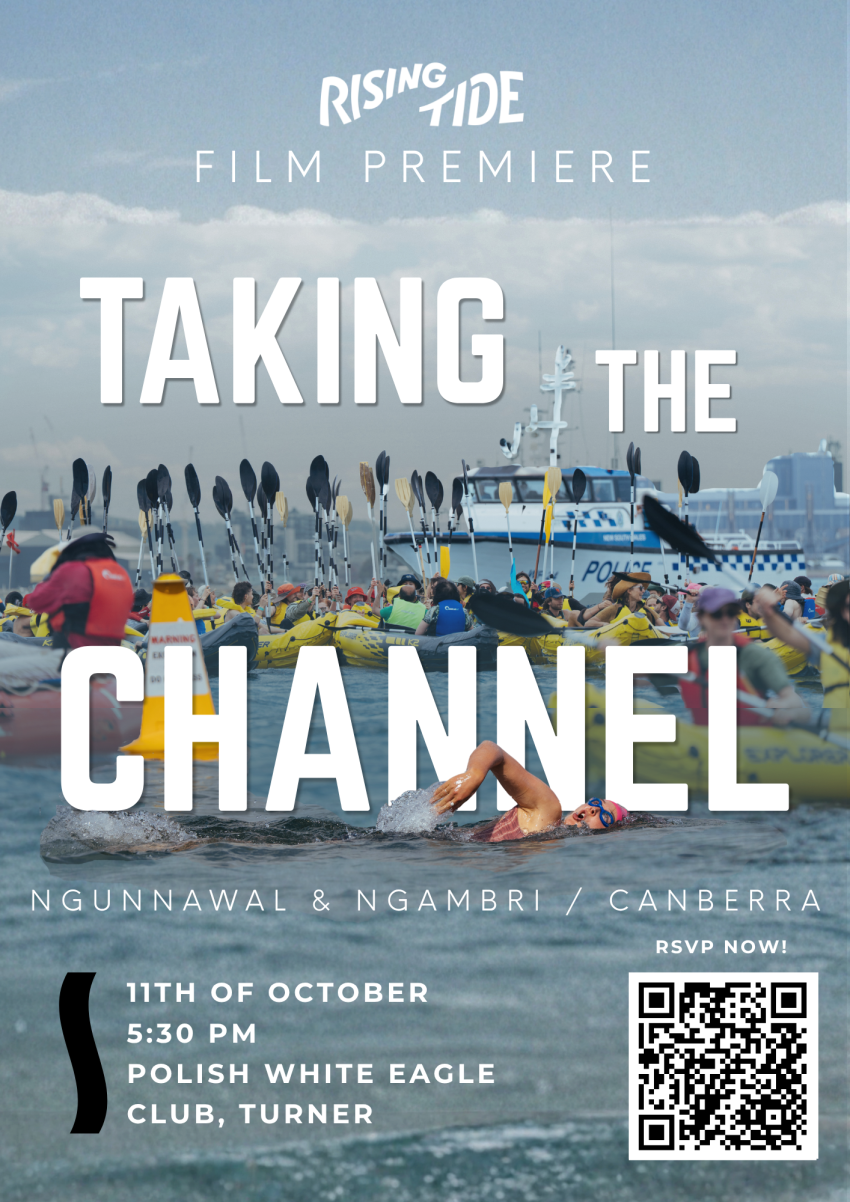 Artwork and image for event "Film Premiere: Taking The Channel – Canberra" 5:30pm-7pm 11/10/2026 Polish White Eagle Club, 38 David St, Turner ACT 2612