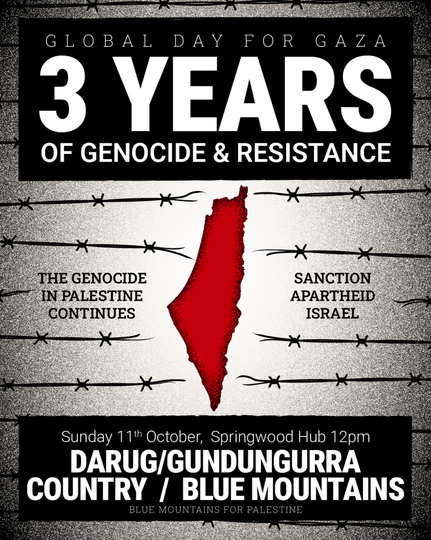 3 years of genocide blue mountains