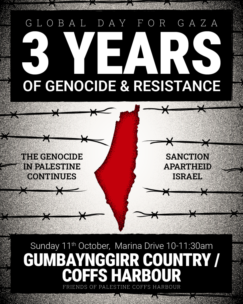 3 years of genocide coffs harbour