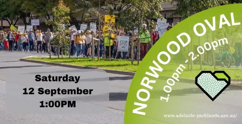 Artwork and image for event "Stop the Chop Road Show at Norwood" 1pm-2pm 12/09/2026 Norwood Memorial Gardens, The Parade, Norwood SA 5067