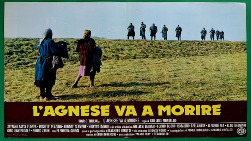Ar promotional poster for the film L'Agnese va a morire (And Agnes Chose to Die) released in 1976