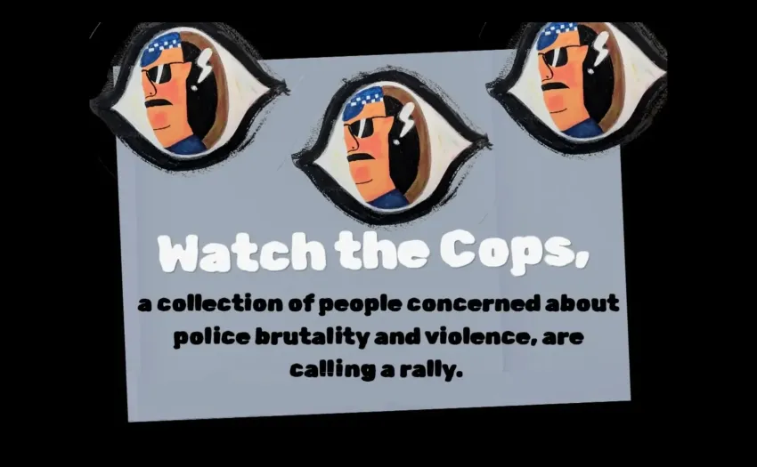 Artwork and image for event "Rally against police violence" 3:30pm 13/09/2026 Downing Centre, 143-147 Liverpool St, Sydney NSW 2000