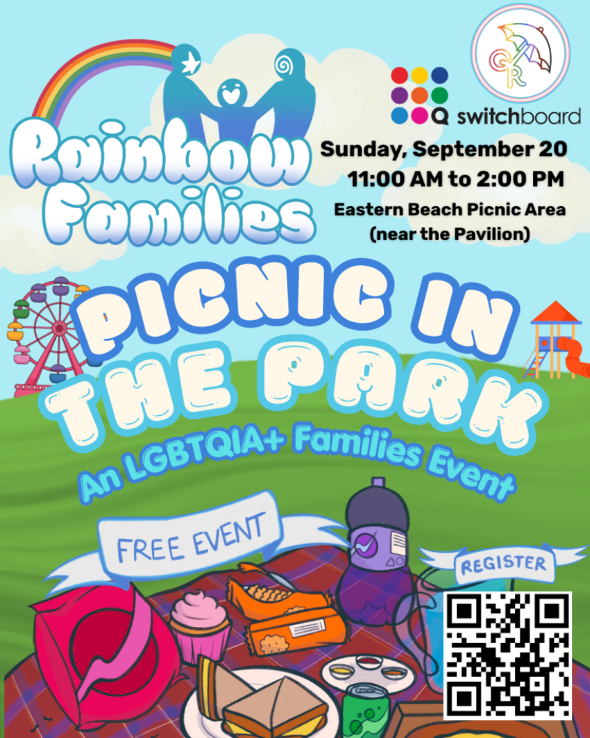 Artwork and image for event "Rainbow Families Picnic in the Park" 11am-2pm 20/09/2026 Eastern Beach picnic area, near Pavilion Geelong, 95 Eastern Beach Rd, Geelong VIC 3220