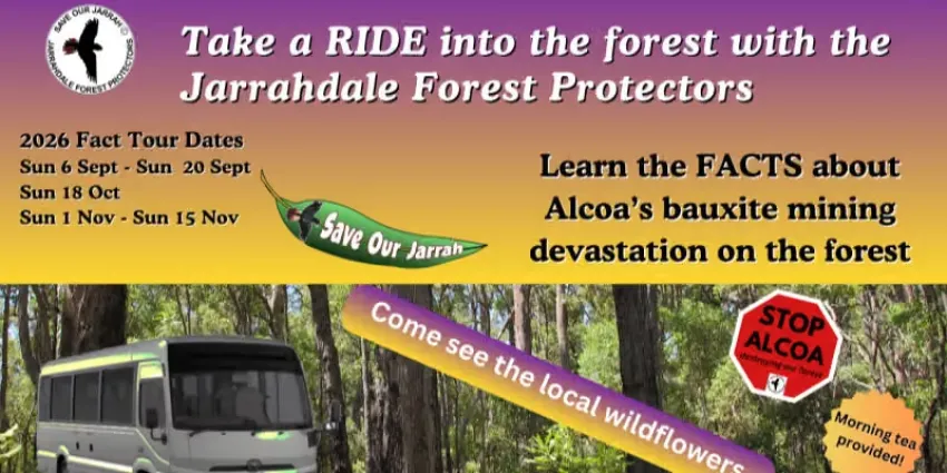 Artwork and graphic for event Jarrahdale Forest Fact Tours 2026 - Round 3
