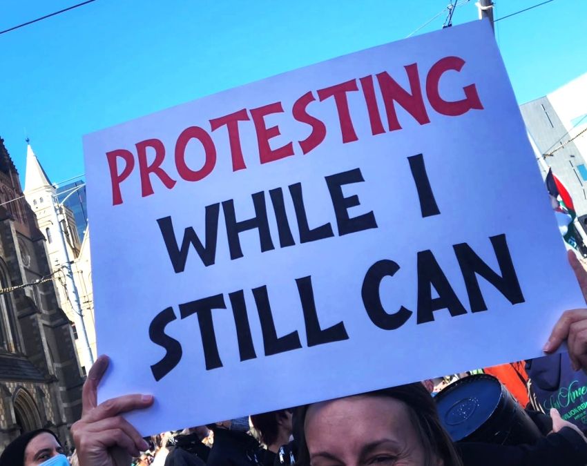 protesting while I still can