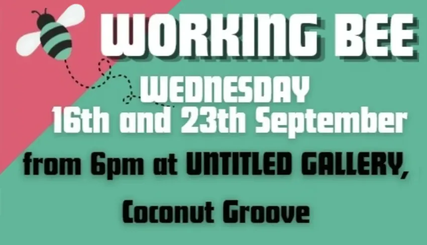 Artwork and image for event "Palestine Fun Run Working Bee" 6pm-8pm 16/09/2026 Darwin Community Arts, UNTITLED gallery+studio space, 3/1 Caryota Court, Coconut Grove NT 0810