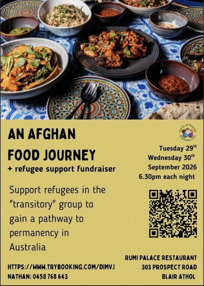 Artwork and image for event "An Afghan Food Journey – Refugee Support Fundraiser"