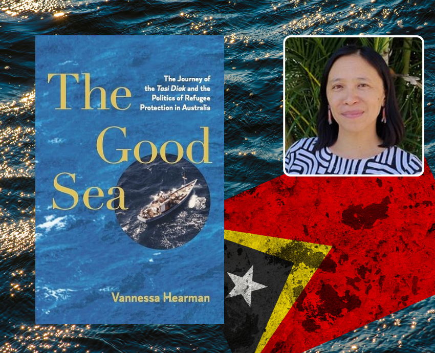 Book cover, author pic, Timor-Leste flag