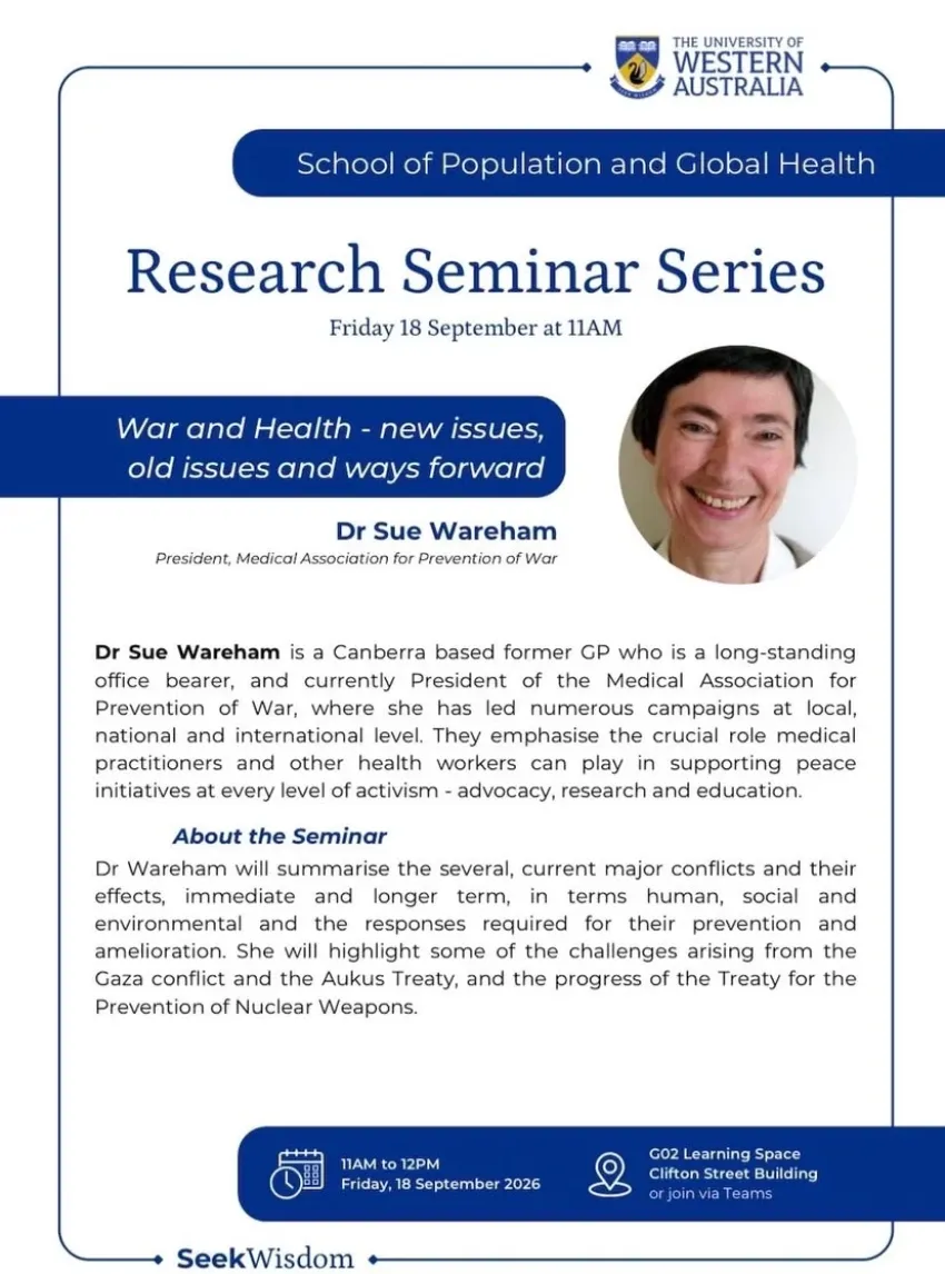 Artwork and image for event "Seminar:   War and Health – new issues, old issues and ways forward"