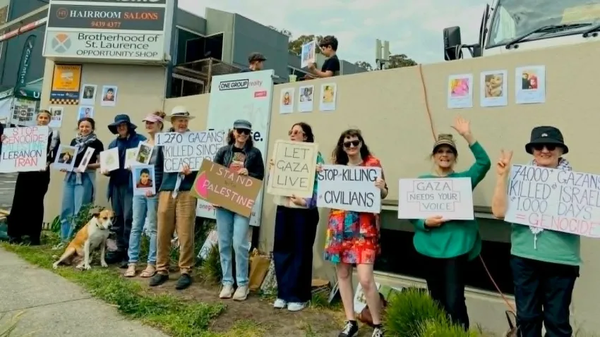 Photo of Nillumbik 4 Palestine Sunday protest crew