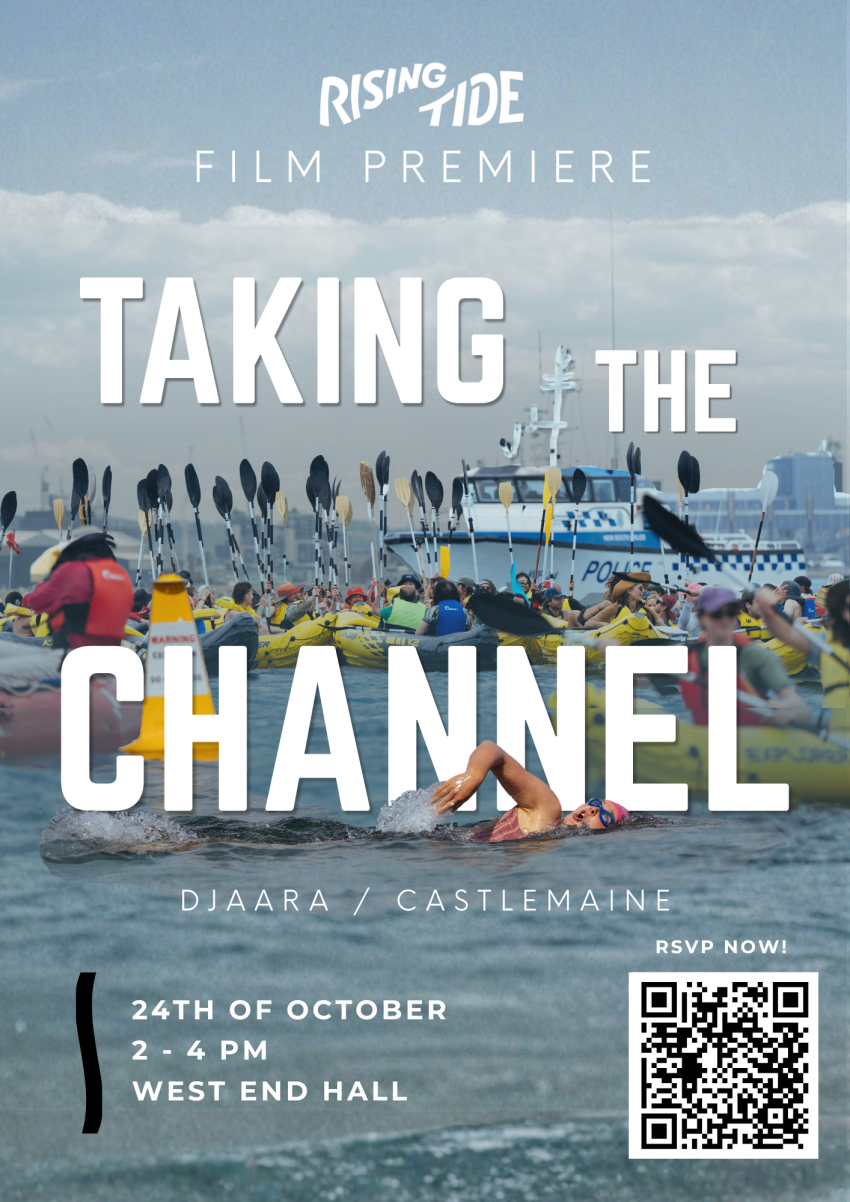 Artwork and image for event "Film Premiere: Taking The Channel – Djaara / Castlemaine" 2pm-4pm 24/10/2026 West End Hall, Woodman St, Djaara / Castlemaine VIC 3540