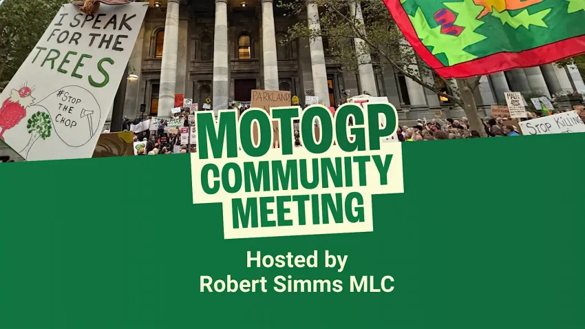 Artwork and image for event "MotoGP Community Meeting" 6pm 08/10/2026 Unley Town Hall, Oxford Terrace, Unley SA 5061