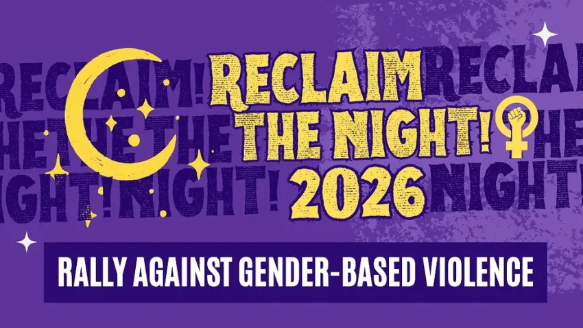 Artwork and image for event "Blue Mountains Reclaim the Night 2026" 3:30pm-6:45pm 'The Hub' Springwood, 106-108 Macquarie Rd, Springwood NSW 2777