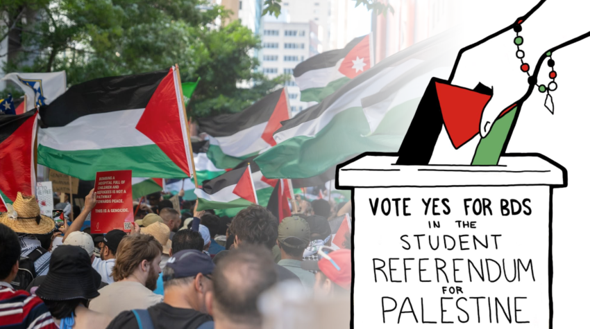 vote yes for BDS in the student referendum for palestine