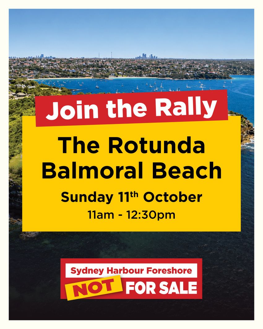 Artwork and image for event "Join the Rally to Save HMAS Penguin at Middle Head" 11am-12:30pm 11/10/2026 Rotunda at Balmoral Beach, 63 The Esplanade, Mosman NSW 2088