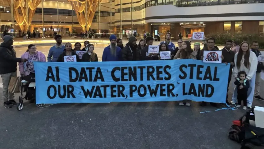 North Clyde community protesting against data centres