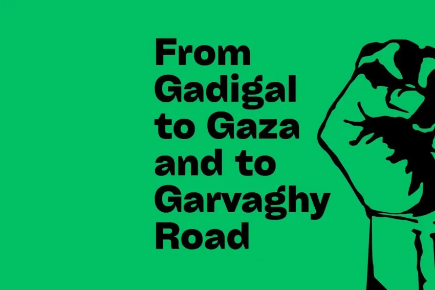 Artwork and image for event "From Gadigal to Gaza and to Garvaghy Road" 12pm 04/10/2026 Maroubra Beach, Maroubra NSW 2035