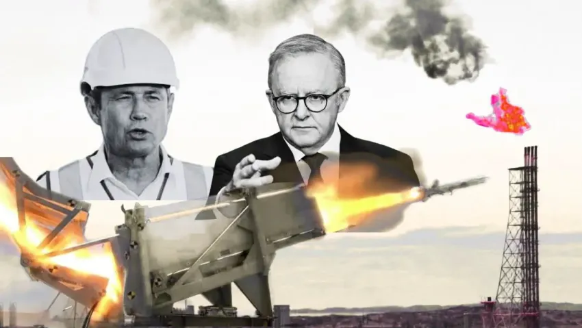 Artwork and image for event "Embracing Apocalypse: Labor's Plan for Climate Collapse" 4pm 17/10/2026 Boorloo Activist Centre, 15/5 Aberdeen St, Boorloo / Perth WA 6000