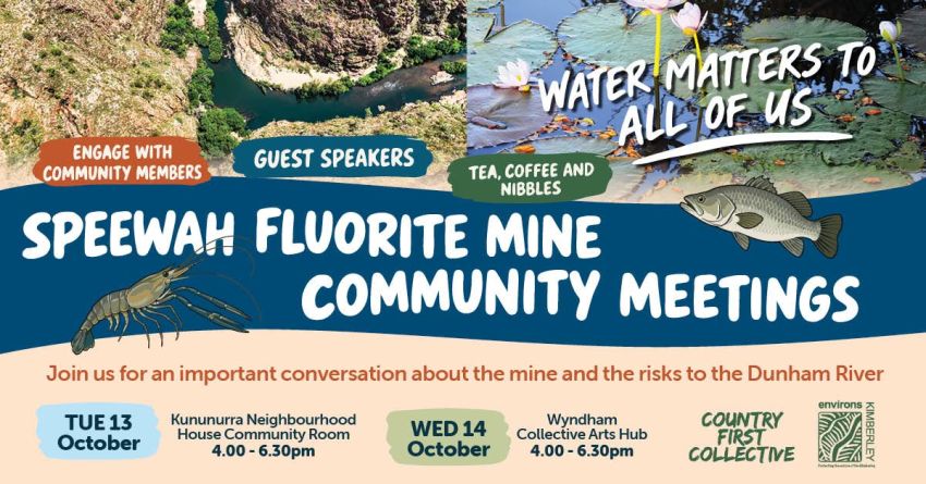 Artwork and image for event "Fluorite Mine & Dunham River – Community Information Meeting"