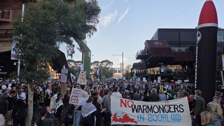 Land forces protest Colin Hughes