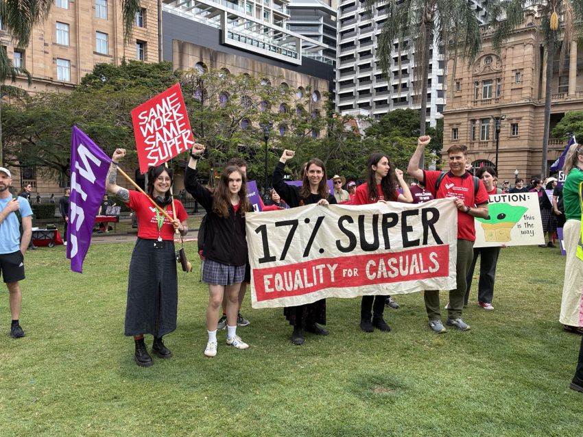The NTEU is campaigning for equal superannuation rates for casuals