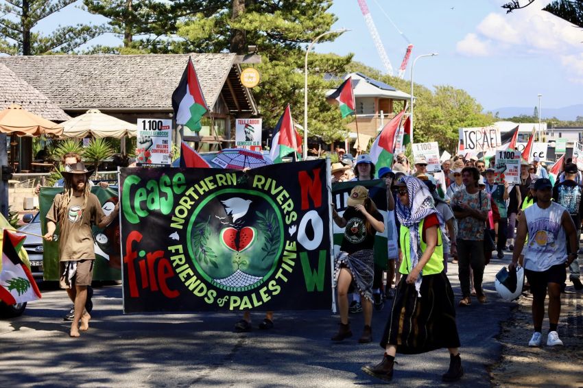 Byron Bay protest for Palestine