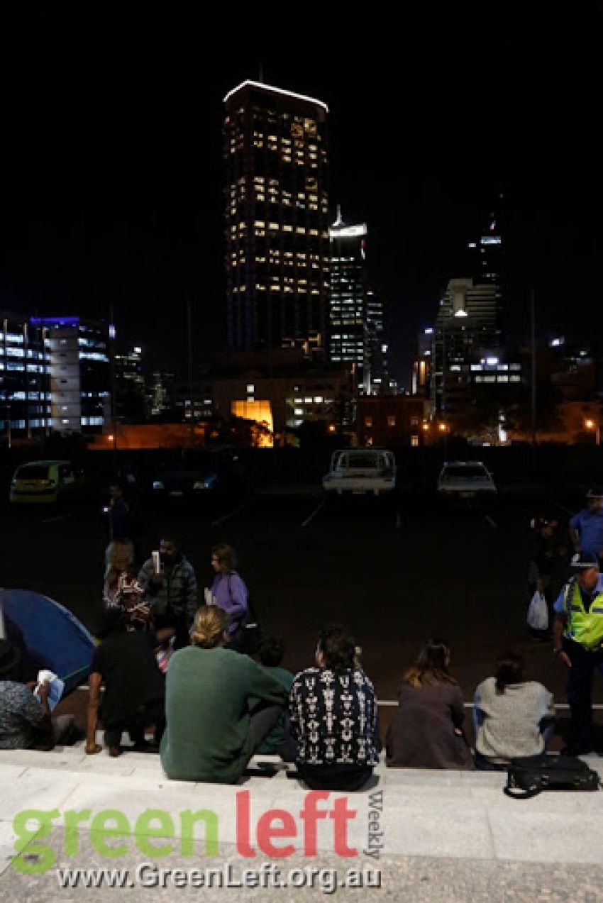 Matagarup Refugee Camp parliament protest, Aptil 7, 2016.