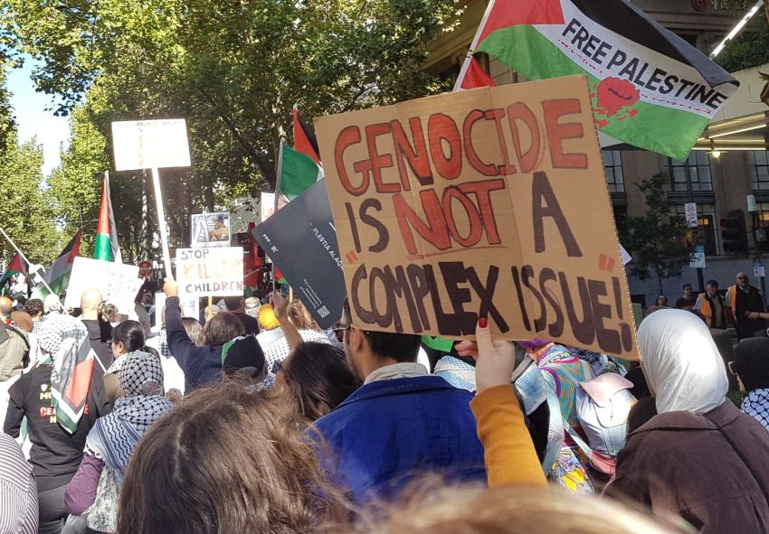 Genocide is not a complex issue, Naarm/Melbourne, April 21