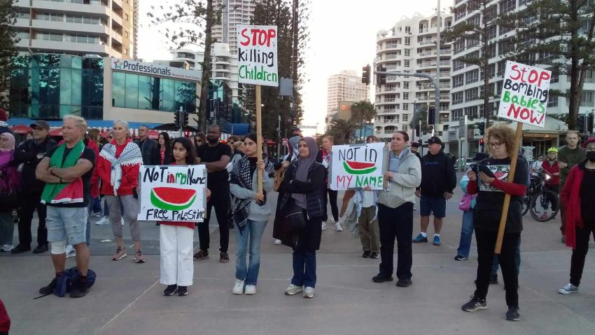 gold coast rally for gaza