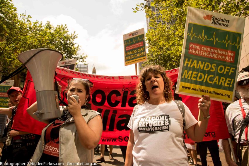 These Cuts Are Killing Us rally in Sydney. Photo: Zeb Parkes.