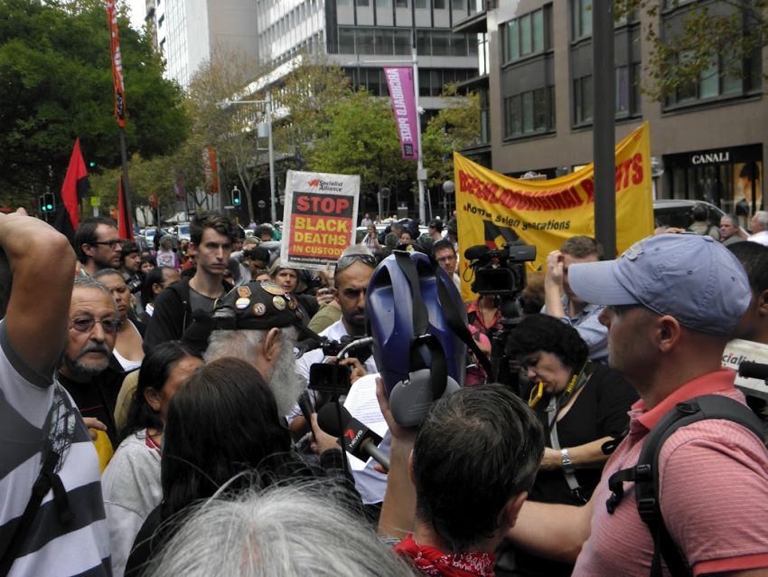 Aprill 24 protest at NSW parliament to protest Kings Cross police shooting.