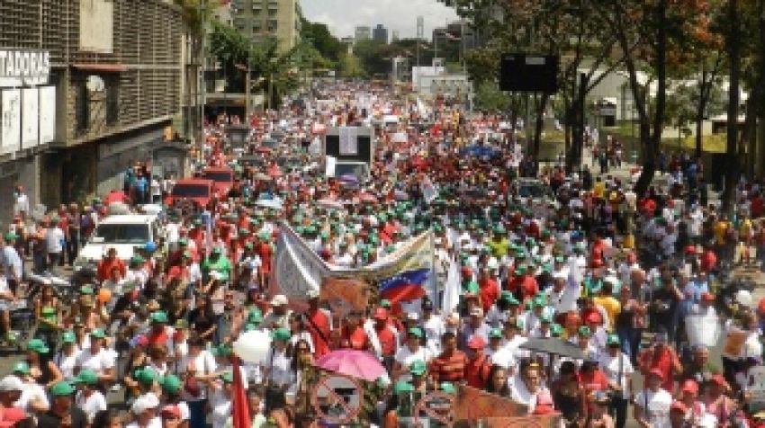 March for peace and in support of the government, Caracas, February 22.