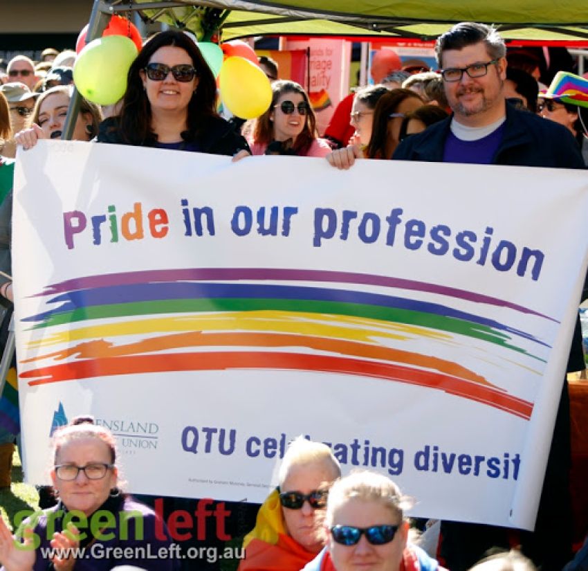 Marriage Equality rally and march in Brisbane, June 24 2016.