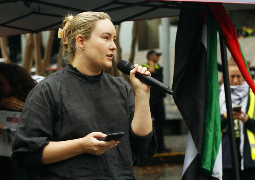Nikita White from Amnesty International, Magan-djin/Brisbane, April 21