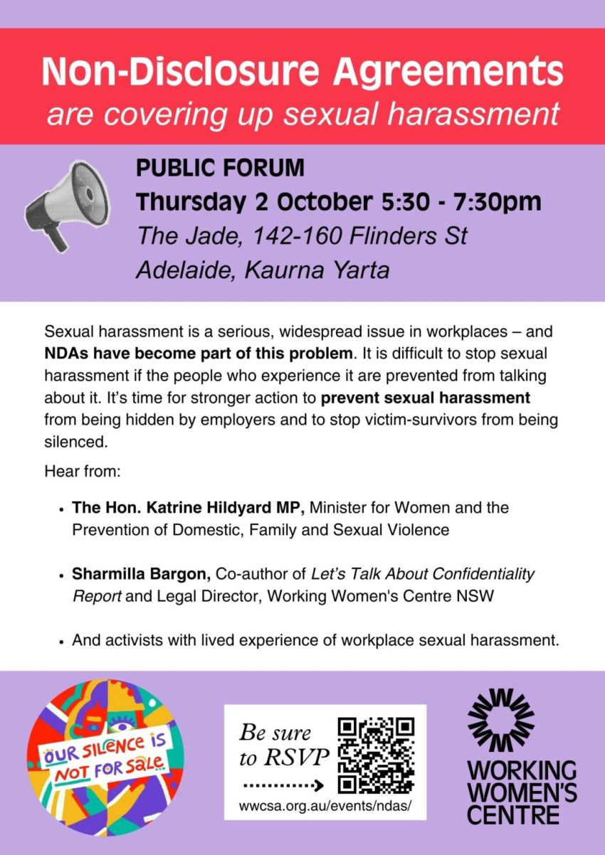 Graphic: Public Forum - Non-Disclosure Agreements are covering up workplace sexual harassment 02/10/2025