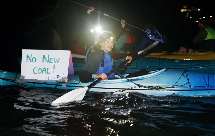 Taking the 'no new coal' message to the water