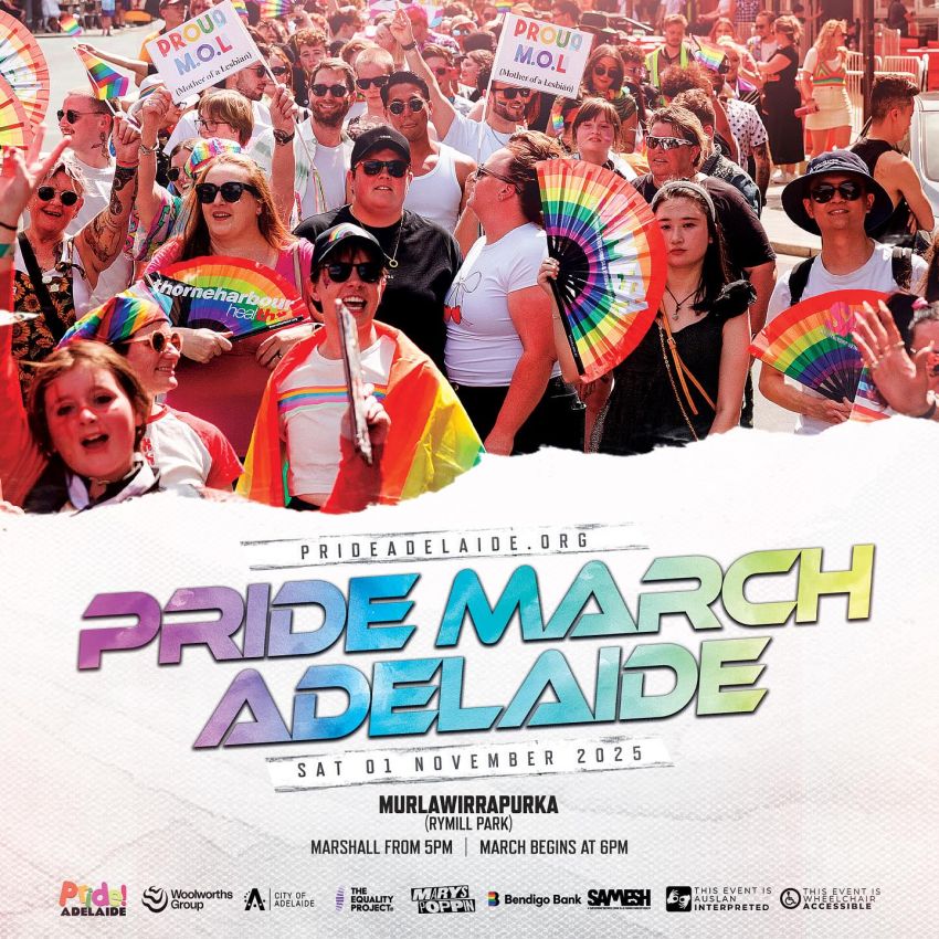 Graphic: Pride March Adelaide 2025 01/11/2025
