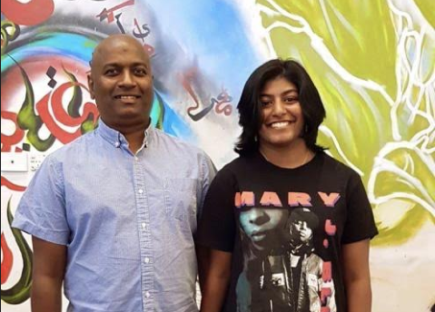 Sivaguru 'Rajan' Navanitharasa with Tamil Refugee Council member Renuga Inpakumar Photo: TRC/Facebook