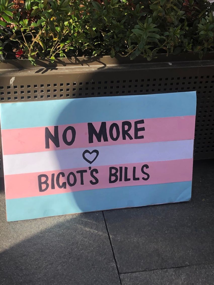 No more bigots bills. Photo: Rachel Evans