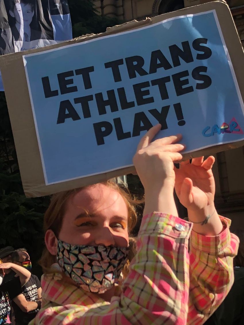 Let trans athletes play. Photo: Rachel Evans