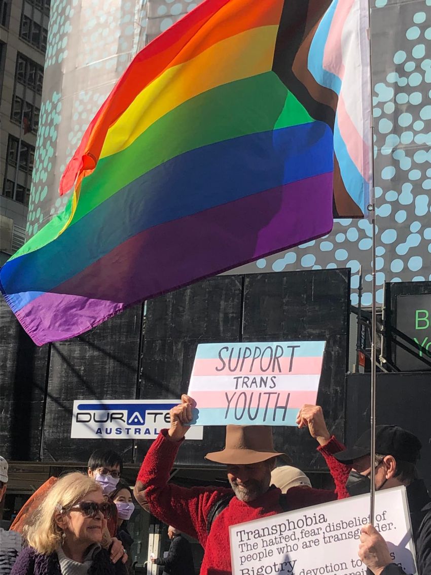 Support trans youth. Photo: Rachel Evans