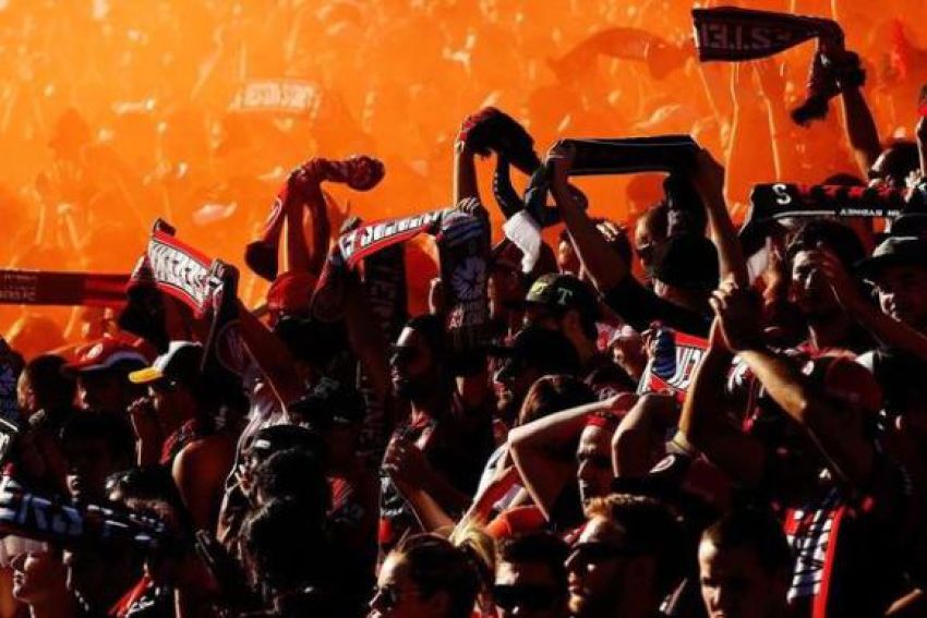 The Red and Black Bloc, the Wanderers' active support group,