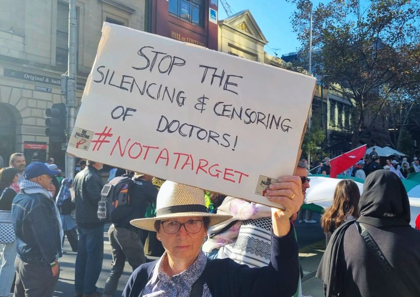 Stop silencing doctors, Naarm/Melbourne, May 26
