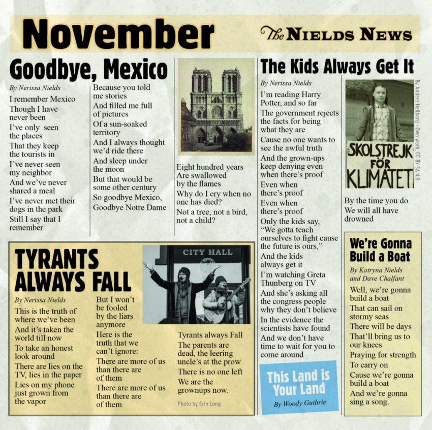 THE NIELDS - NOVEMBER album artwork