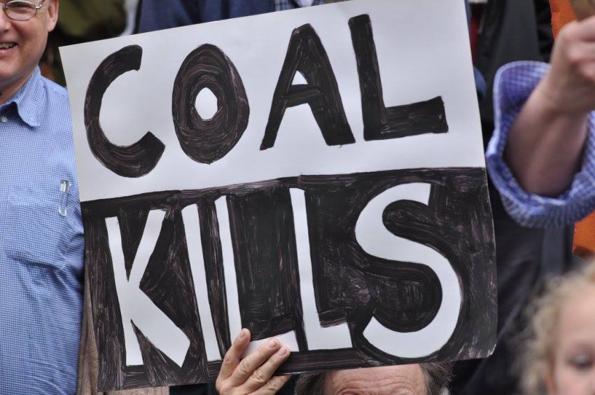 Coal Kills placard at People's Climate March, Melbourne 27 November 2015.